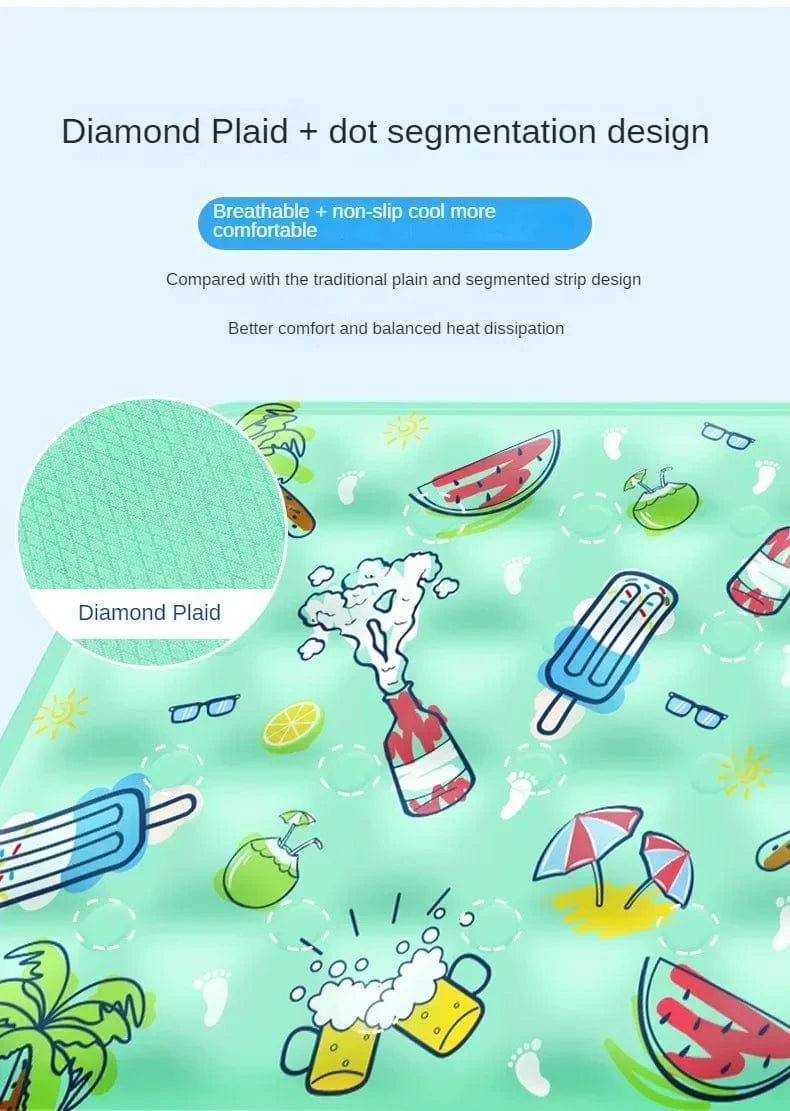 Pet Ice Pad Summer Dog Cooler Pad Breathable Cat Cooling Ice Pad Large Dog Sleeping Pet Ice Pad Sleeping Pad Summer Cooling Pad - PawfectCo