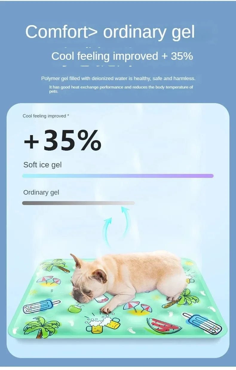 Pet Ice Pad Summer Dog Cooler Pad Breathable Cat Cooling Ice Pad Large Dog Sleeping Pet Ice Pad Sleeping Pad Summer Cooling Pad - PawfectCo
