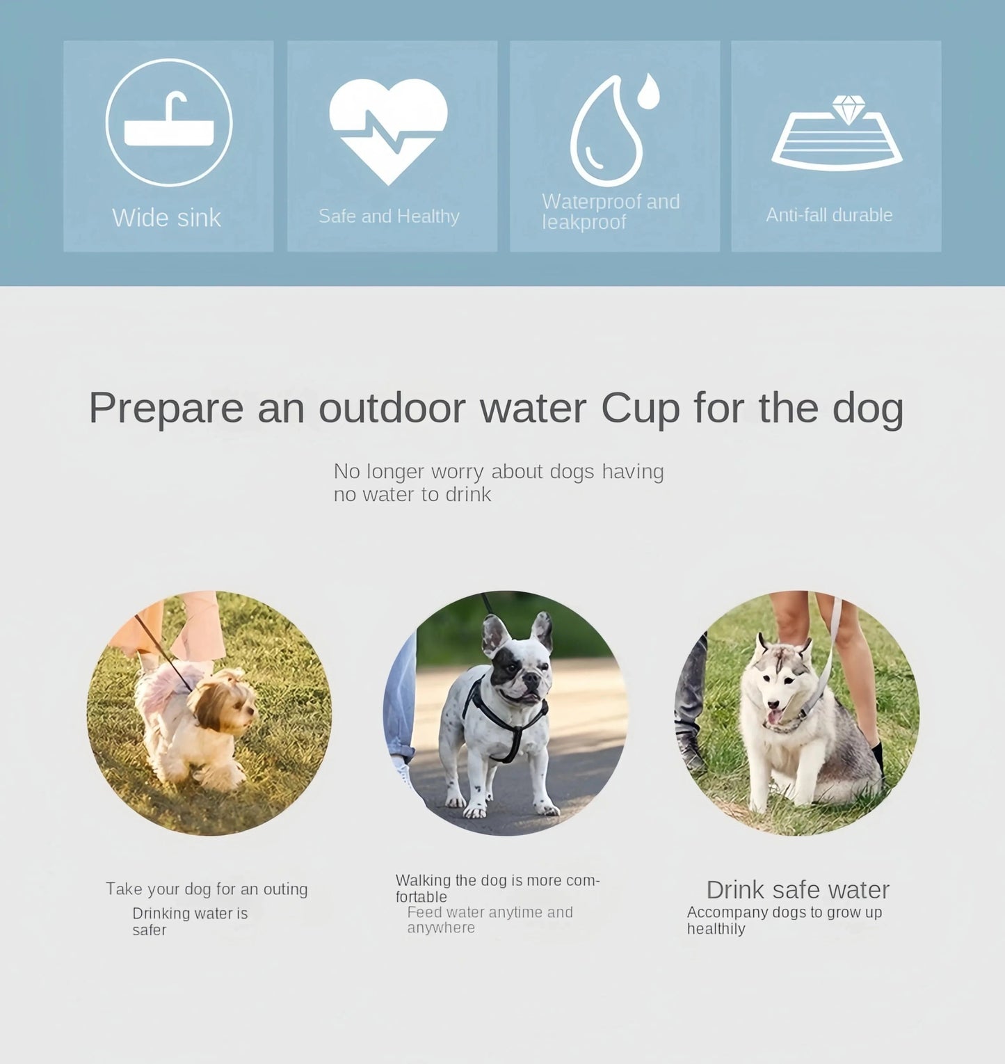 Portable Dog Cat Water Bottle with Storage Food and Water Container for Puppy Pets dogs Feeder Bowl Outdoor Travel Pet supplies - PawfectCo