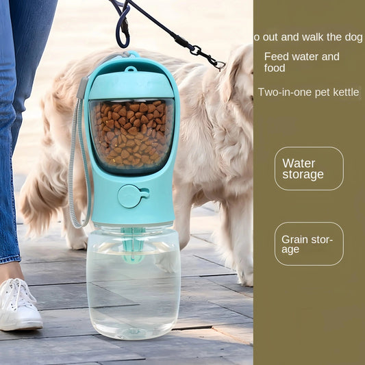 Portable Dog Cat Water Bottle with Storage Food and Water Container for Puppy Pets dogs Feeder Bowl Outdoor Travel Pet supplies - PawfectCo