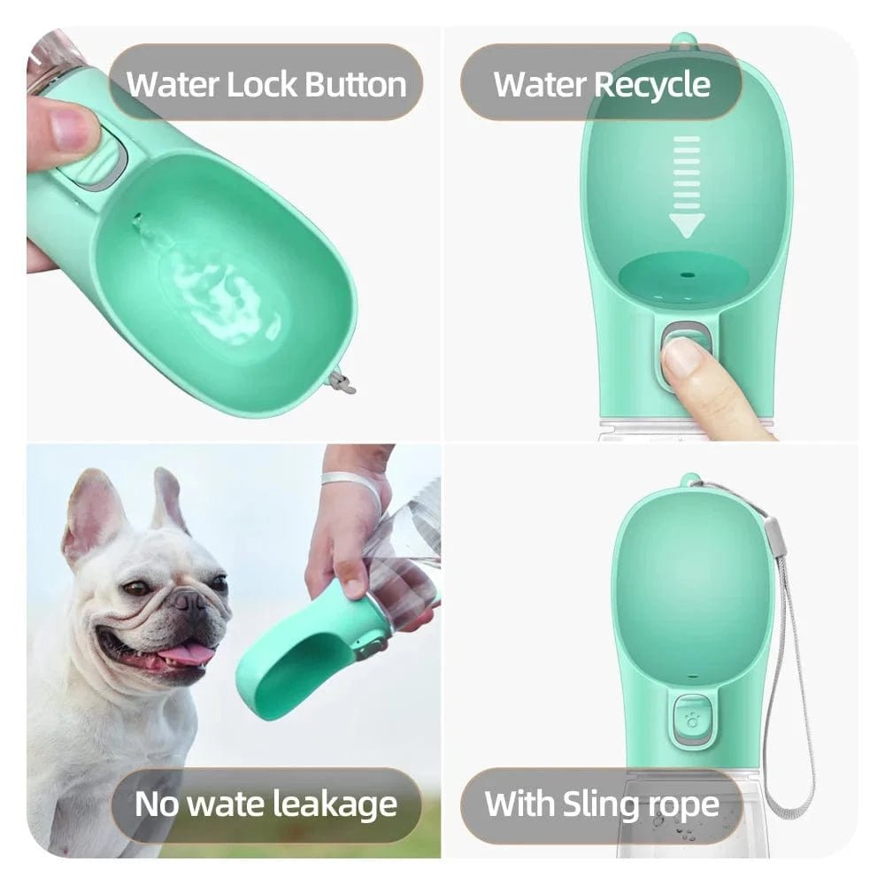 Portable Dog Water Bottle For Small Large Dogs Cat Outdoor Leakproof Walking Drinking Bowls Chihuahua French Bulldog Supplies - PawfectCo