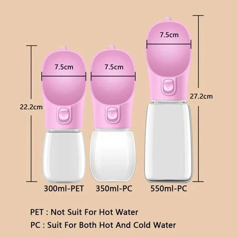 Portable Dog Water Bottle For Small Large Dogs Cat Outdoor Leakproof Walking Drinking Bowls Chihuahua French Bulldog Supplies - PawfectCo