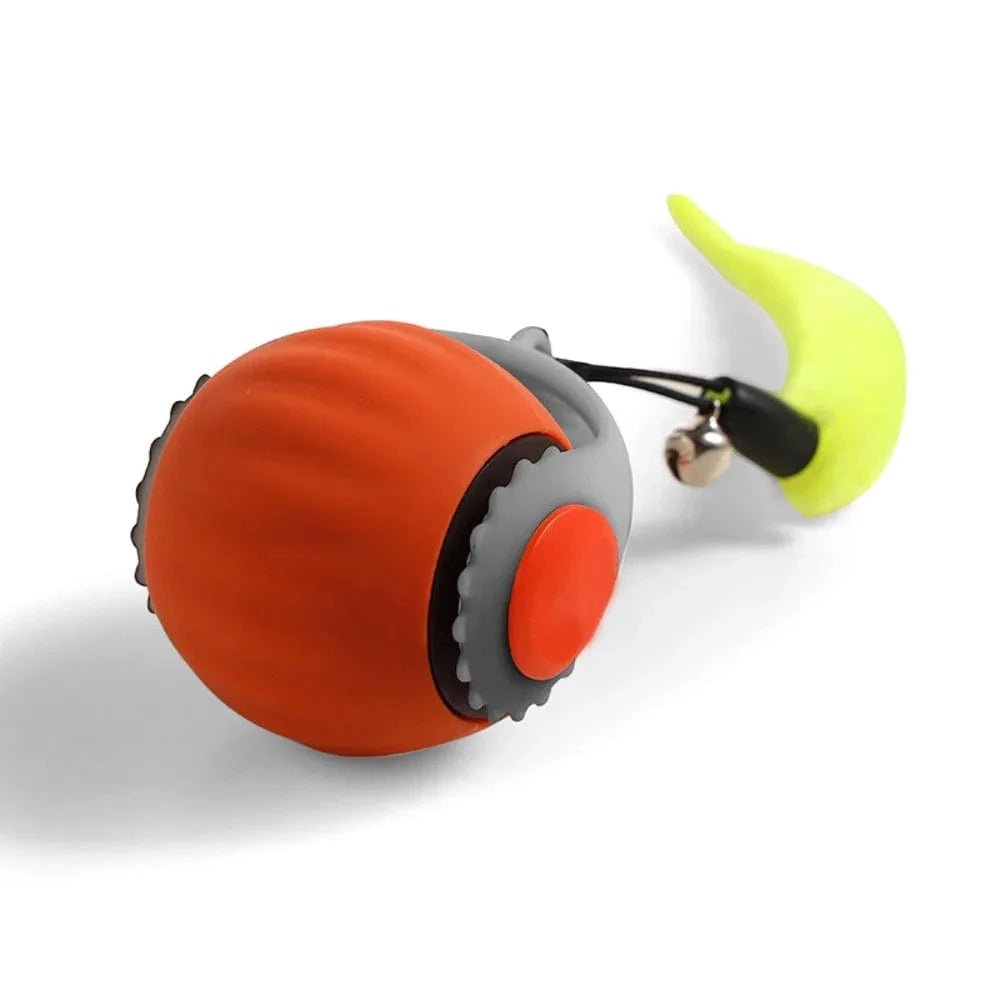 Silicone Smart Cat Toy Automatic Fast Rolling Cat Teasing Ball Toy with Faux Tail USB Rechargeable Self Moving Balls Toy - PawfectCo