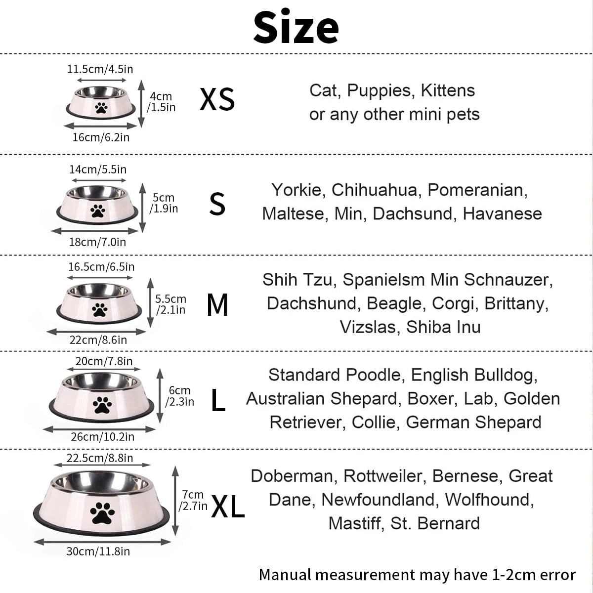 1PC Stainless Steel Pet Bowl Cat Bowl Dog Food Bowl Multi - Specification Anti - fall Food Bowl Food Bowl Feeding Pet Supplies - PawfectCo