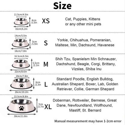 1PC Stainless Steel Pet Bowl Cat Bowl Dog Food Bowl Multi - Specification Anti - fall Food Bowl Food Bowl Feeding Pet Supplies - PawfectCo