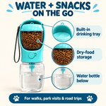 2-in-1 Portable Pet Water Bottle & Food Container for Dogs & Cats - PawfectCo