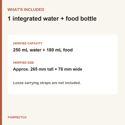 2-in-1 Travel Water Bottle + Food Container — Purple - PawfectCo