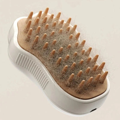 3 in 1 Steamy Pet Dog Brush Cat Steam Brush Electric Spray Cat Hair Brush Comb Massage Pet Grooming Tool Loose Hair Supplies - PawfectCo