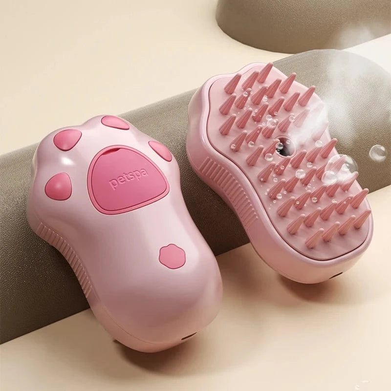 3 in 1 Steamy Pet Dog Brush Cat Steam Brush Electric Spray Cat Hair Brush Comb Massage Pet Grooming Tool Loose Hair Supplies - PawfectCo