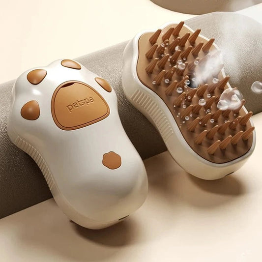 3 in 1 Steamy Pet Dog Brush Cat Steam Brush Electric Spray Cat Hair Brush Comb Massage Pet Grooming Tool Loose Hair Supplies - PawfectCo