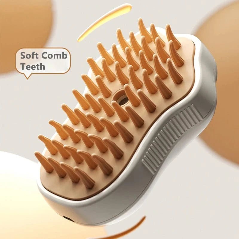 3 in 1 Steamy Pet Dog Brush Cat Steam Brush Electric Spray Cat Hair Brush Comb Massage Pet Grooming Tool Loose Hair Supplies - PawfectCo