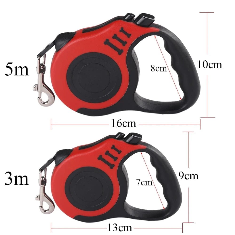 3m 5m Dog Leash for Small Dogs Cat Automatic Retractable Durable Nylon Lead Puppy Outdoor Travel Walking Hiking Traction Rope - PawfectCo