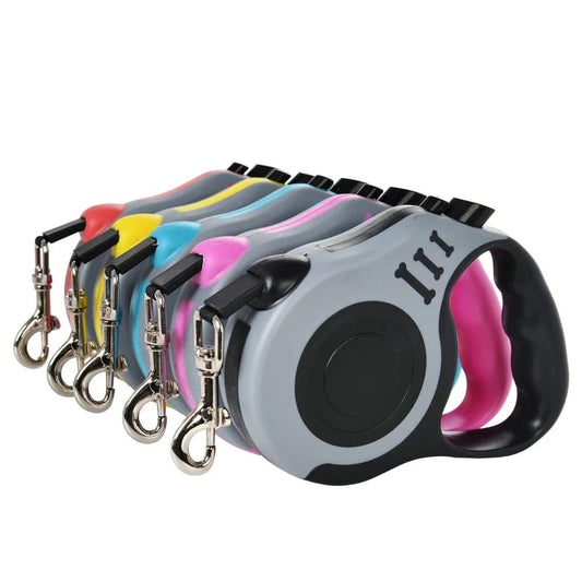 3m 5m Dog Leash for Small Dogs Cat Automatic Retractable Durable Nylon Lead Puppy Outdoor Travel Walking Hiking Traction Rope - PawfectCo