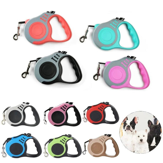 3m 5m Dog Leash Strong Nylon Puppy Lead For Small Medium Large Dogs Cats Automatic Retractable Durable Yorkshire Pet Supplies - PawfectCo