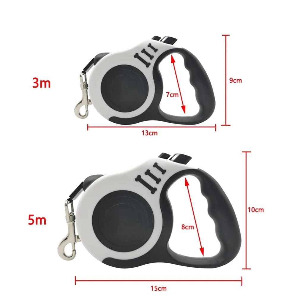 3m 5m Dog Leash Strong Nylon Puppy Lead For Small Medium Large Dogs Cats Automatic Retractable Durable Yorkshire Pet Supplies - PawfectCo