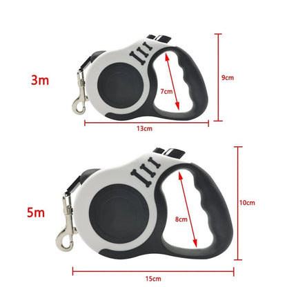 3m 5m Dog Leash Strong Nylon Puppy Lead For Small Medium Large Dogs Cats Automatic Retractable Durable Yorkshire Pet Supplies - PawfectCo