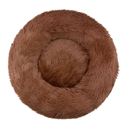 40 - 90cm Round Pet Bed for Large Dog Bed Super Soft Cat Bed Long Plush Dog House for Medium Dog House Winter Warm Sleeping - PawfectCo