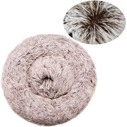 40 - 90cm Round Pet Bed for Large Dog Bed Super Soft Cat Bed Long Plush Dog House for Medium Dog House Winter Warm Sleeping - PawfectCo