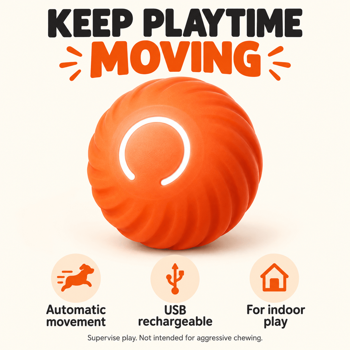 Automatic Moving Dog Ball Toy for Interactive Indoor Play - PawfectCo