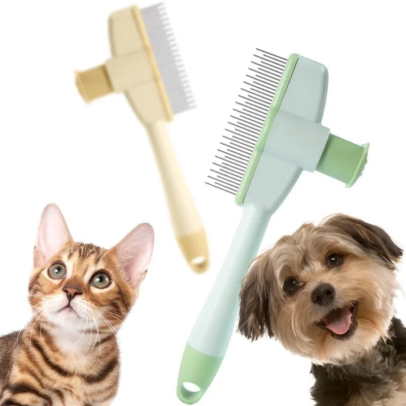 Cat Grooming Massage Brush Pet Comb Professional Open Knot Pet Hair Removal Brush Durable kitten comb Pet Accessories - PawfectCo