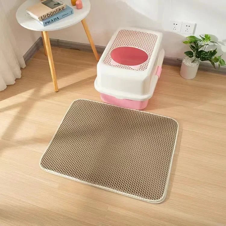 Cat Litter Mat With Gift Double Layer Waterproof Pet Litter Box Mat Non - slip Sand Cat Pad Washable Bed Mat Clean Pad Products - PawfectCo
