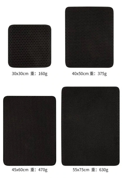 Cat Litter Mat With Gift Double Layer Waterproof Pet Litter Box Mat Non - slip Sand Cat Pad Washable Bed Mat Clean Pad Products - PawfectCo