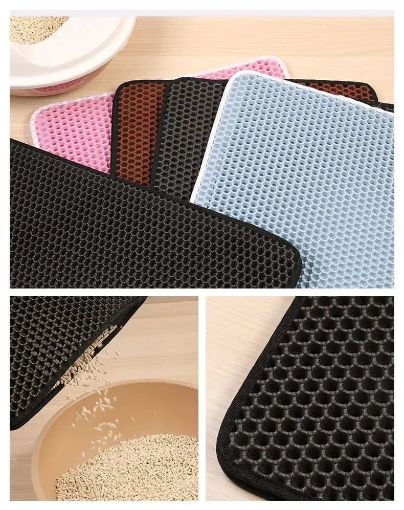 Cat Litter Mat With Gift Double Layer Waterproof Pet Litter Box Mat Non - slip Sand Cat Pad Washable Bed Mat Clean Pad Products - PawfectCo