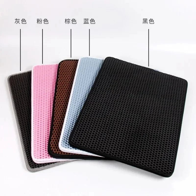 Cat Litter Mat With Gift Double Layer Waterproof Pet Litter Box Mat Non - slip Sand Cat Pad Washable Bed Mat Clean Pad Products - PawfectCo