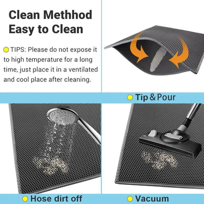 Cat Litter Mat With Gift Double Layer Waterproof Pet Litter Box Mat Non - slip Sand Cat Pad Washable Bed Mat Clean Pad Products - PawfectCo