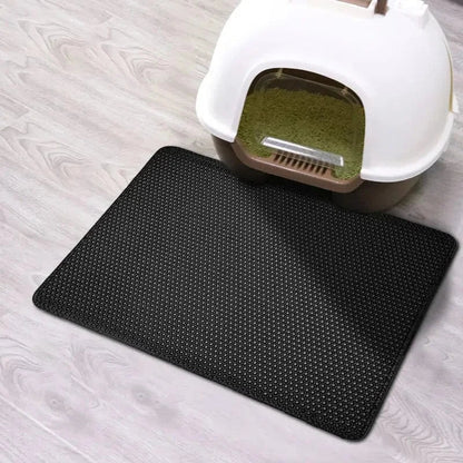 Cat Litter Mat With Gift Double Layer Waterproof Pet Litter Box Mat Non - slip Sand Cat Pad Washable Bed Mat Clean Pad Products - PawfectCo