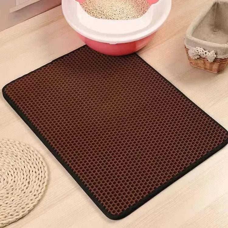 Cat Litter Mat With Gift Double Layer Waterproof Pet Litter Box Mat Non - slip Sand Cat Pad Washable Bed Mat Clean Pad Products - PawfectCo