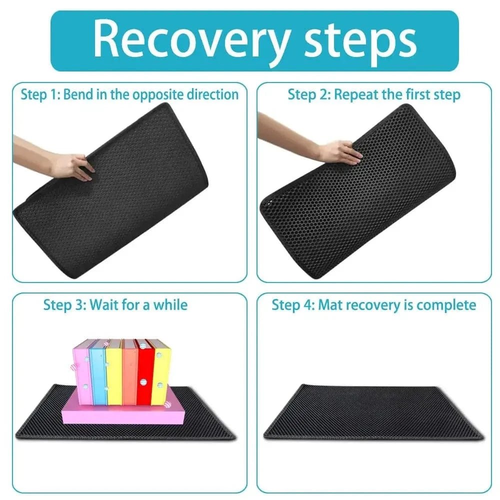 Cat Litter Mat With Gift Double Layer Waterproof Pet Litter Box Mat Non - slip Sand Cat Pad Washable Bed Mat Clean Pad Products - PawfectCo