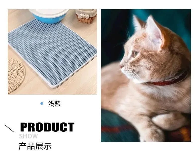Cat Litter Mat With Gift Double Layer Waterproof Pet Litter Box Mat Non - slip Sand Cat Pad Washable Bed Mat Clean Pad Products - PawfectCo