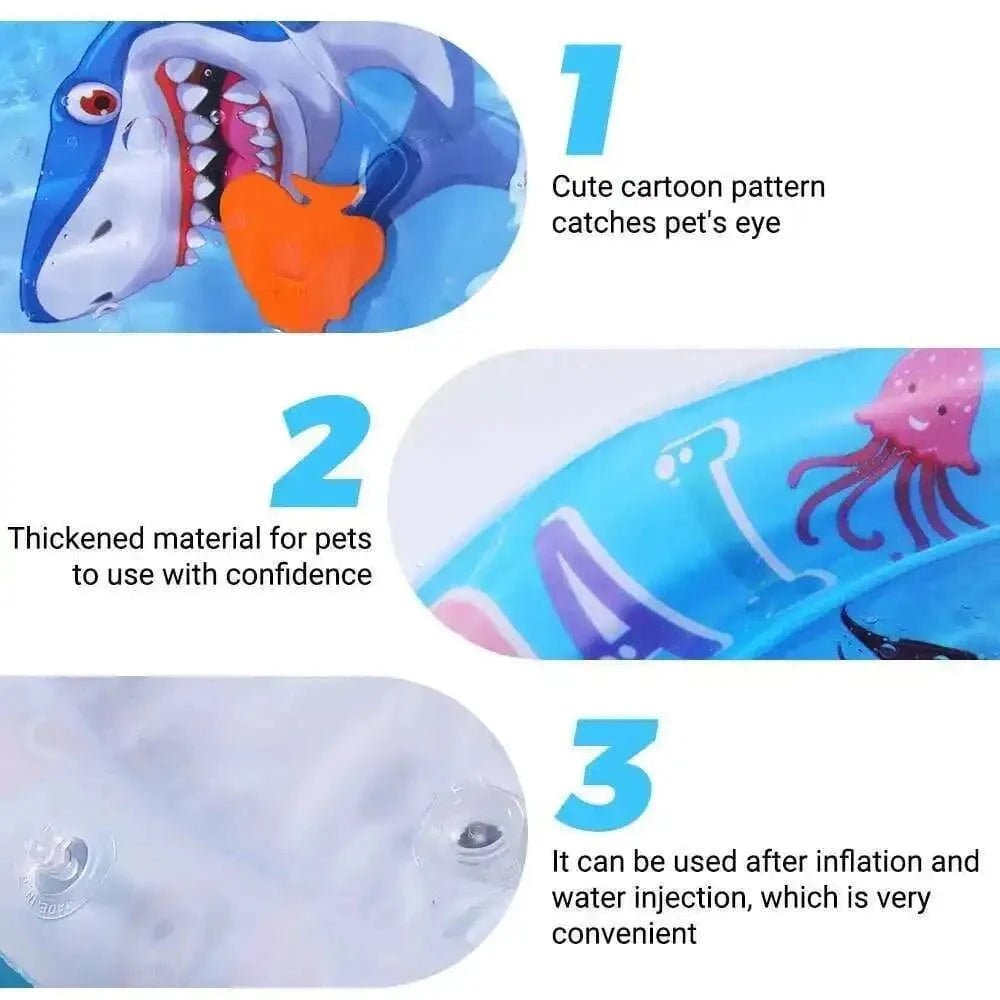Cats Sensory Water Play Mat With Fish Thickened Inflatable Water Bed Dog Pet Play Sensory Toy Water For Pet Play Interactive Fun - PawfectCo