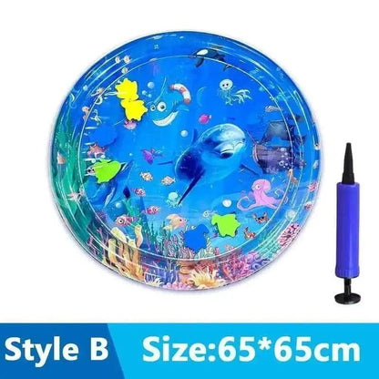 Cats Sensory Water Play Mat With Fish Thickened Inflatable Water Bed Dog Pet Play Sensory Toy Water For Pet Play Interactive Fun - PawfectCo