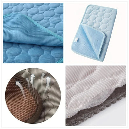 Dog Cooling Mat Summer Pet Cold Bed Extra Large For Small Big Dogs Pet Accessories Cat Durable Blanket Sofa Cat Ice Pad Blanket - PawfectCo
