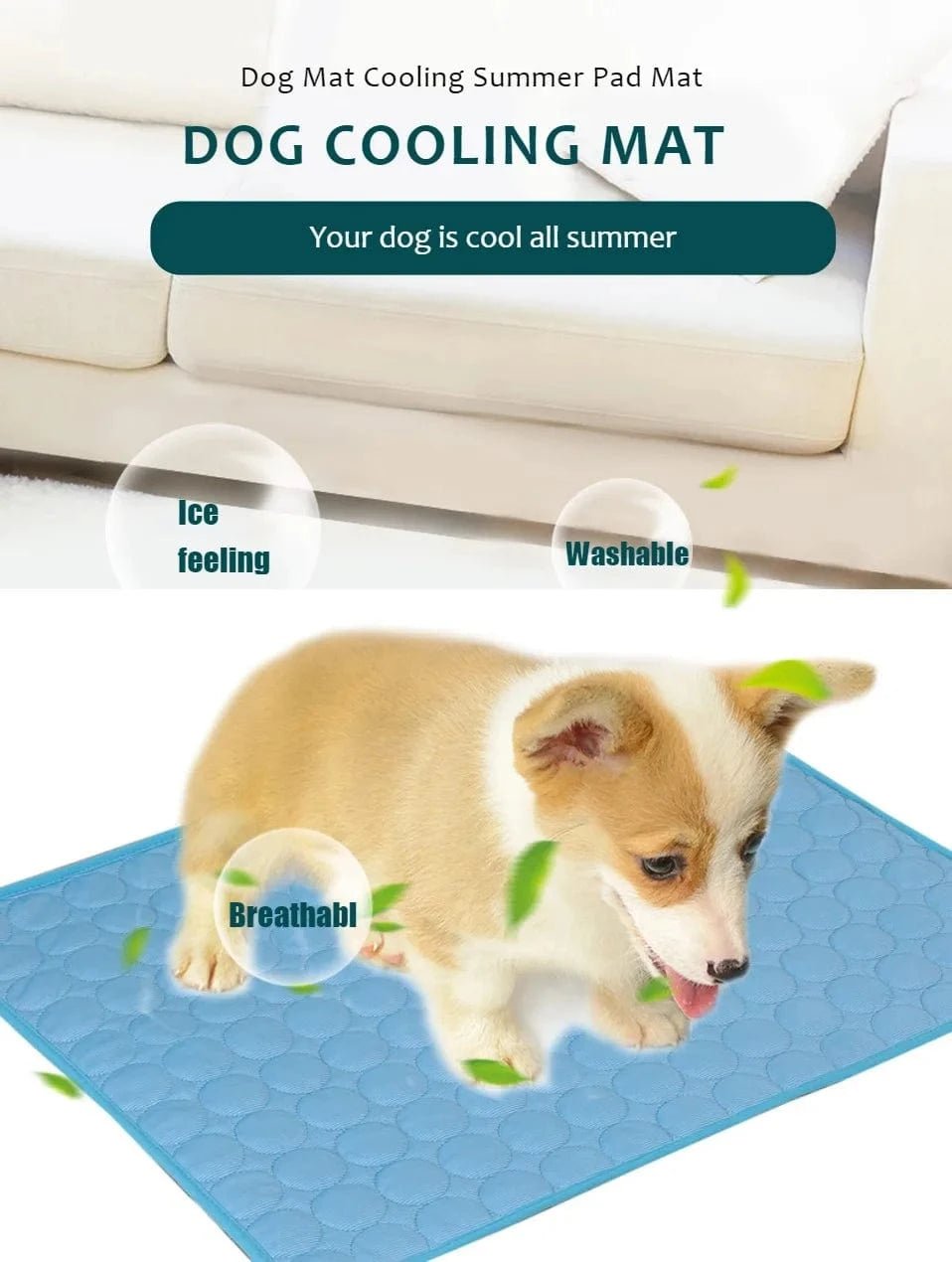 Dog Cooling Mat Summer Pet Cold Bed Extra Large For Small Big Dogs Pet Accessories Cat Durable Blanket Sofa Cat Ice Pad Blanket - PawfectCo