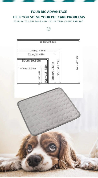 Dog Cooling Mat Summer Pet Cold Bed Extra Large For Small Big Dogs Pet Accessories Cat Durable Blanket Sofa Cat Ice Pad Blanket - PawfectCo
