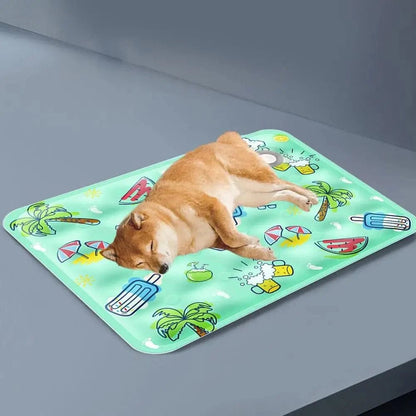 Dog Cooling Mat Summer Portable Pet Cool Pad Summer Ice Cool Comfort Water Durable Sofa Blanket For Small Medium Large Dogs Cats - PawfectCo