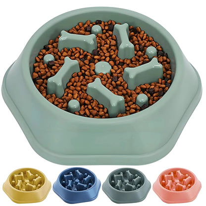 Dog Slow Feeder Bowl Anti - glutton Food Bowl for Dogs Slow Eating Dog Feeders Healthy Diet Pet Feeding Watering Supplies - PawfectCo