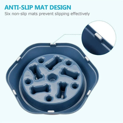 Dog Slow Feeder Bowl Anti - glutton Food Bowl for Dogs Slow Eating Dog Feeders Healthy Diet Pet Feeding Watering Supplies - PawfectCo