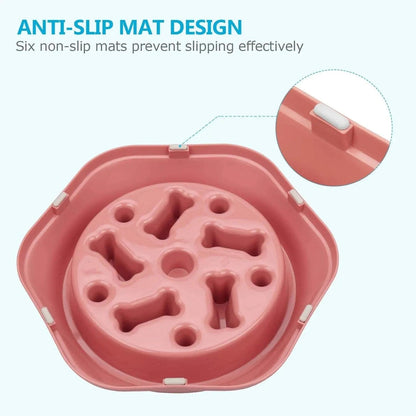 Dog Slow Feeder Bowl Anti - glutton Food Bowl for Dogs Slow Eating Dog Feeders Healthy Diet Pet Feeding Watering Supplies - PawfectCo