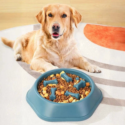 Dog Slow Feeder Bowl Anti - glutton Food Bowl for Dogs Slow Eating Dog Feeders Healthy Diet Pet Feeding Watering Supplies - PawfectCo