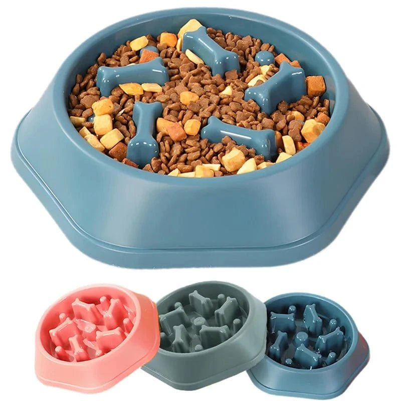 Dog Slow Feeder Bowl Anti - glutton Food Bowl for Dogs Slow Eating Dog Feeders Healthy Diet Pet Feeding Watering Supplies - PawfectCo