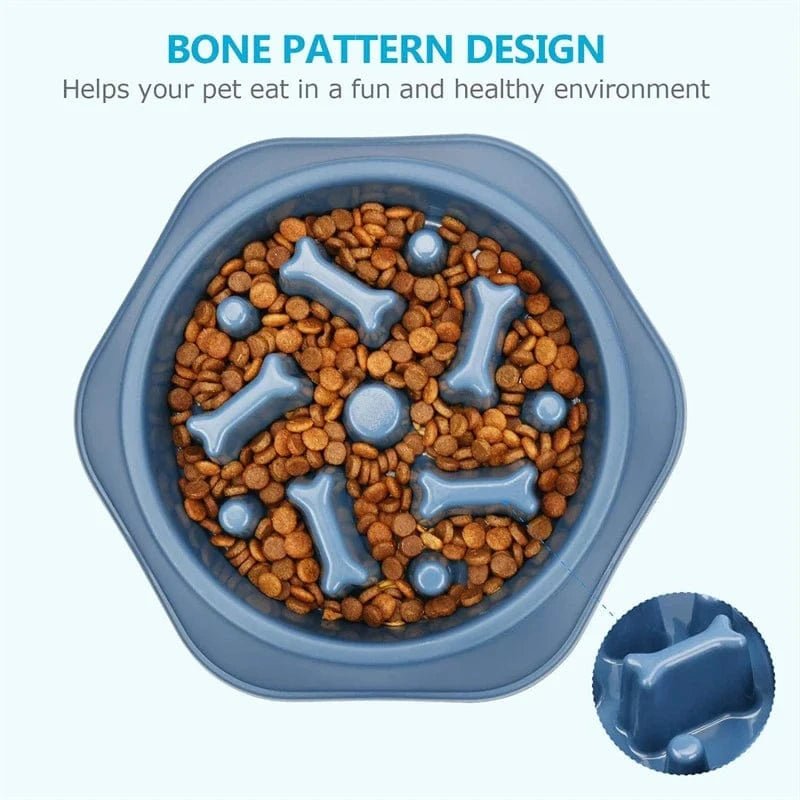 Dog Slow Feeder Bowl Anti - glutton Food Bowl for Dogs Slow Eating Dog Feeders Healthy Diet Pet Feeding Watering Supplies - PawfectCo
