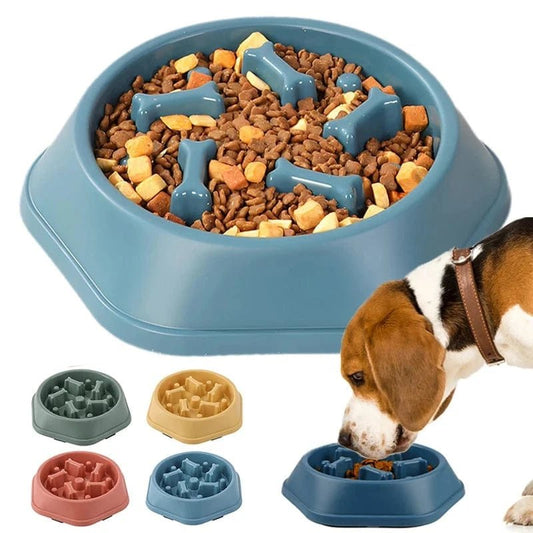 Dog Slow Feeder Bowl Anti - glutton Food Bowl for Dogs Slow Eating Dog Feeders Healthy Diet Pet Feeding Watering Supplies - PawfectCo
