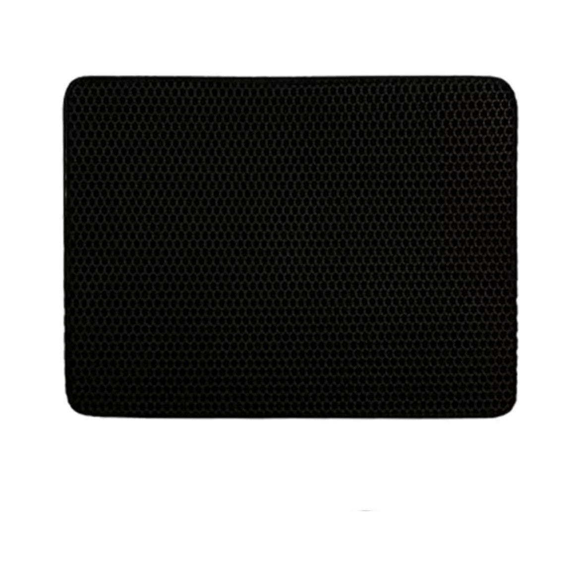 Double-Layer Cat Litter Trapping Mat — Black - PawfectCo