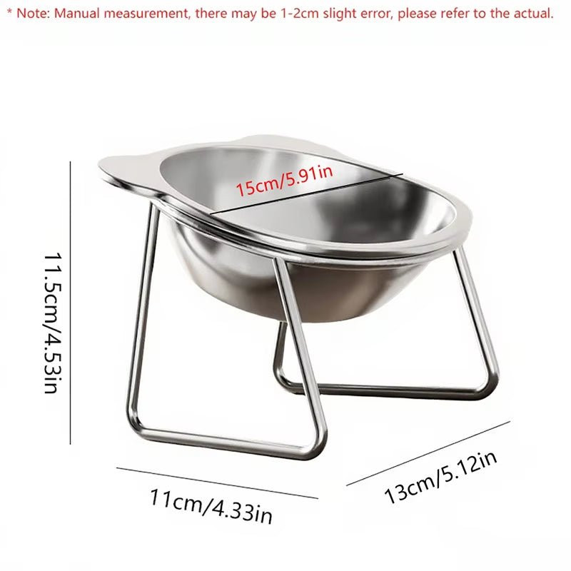 Elevated Stainless Steel Pet Bowl with Holder - PawfectCo