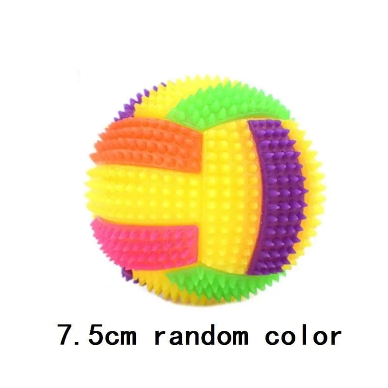 Glowing Ball Dog Toy Led Puppy Bouncy Chew Dog Ball Molar Toy Pet Color Light Ball Interactive Toys for Cats Small Dogs - PawfectCo