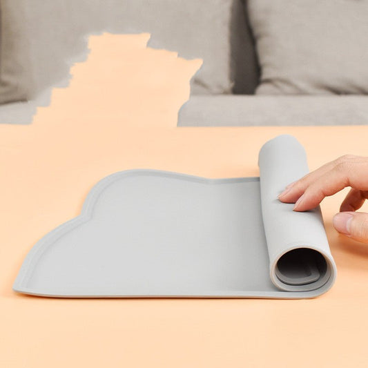 Gray Cloud Silicone Pet Feeding Mat - PawfectCo